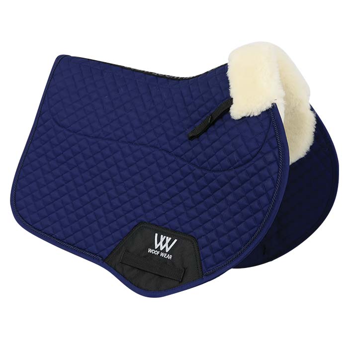 Woof Wear Close Contact Sheepskin Saddlecloth #colour_navy