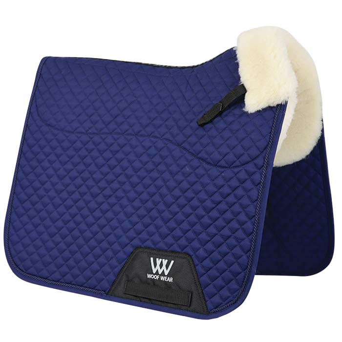 Woof Wear Dressage Sheepskin Saddlecloth #colour_navy