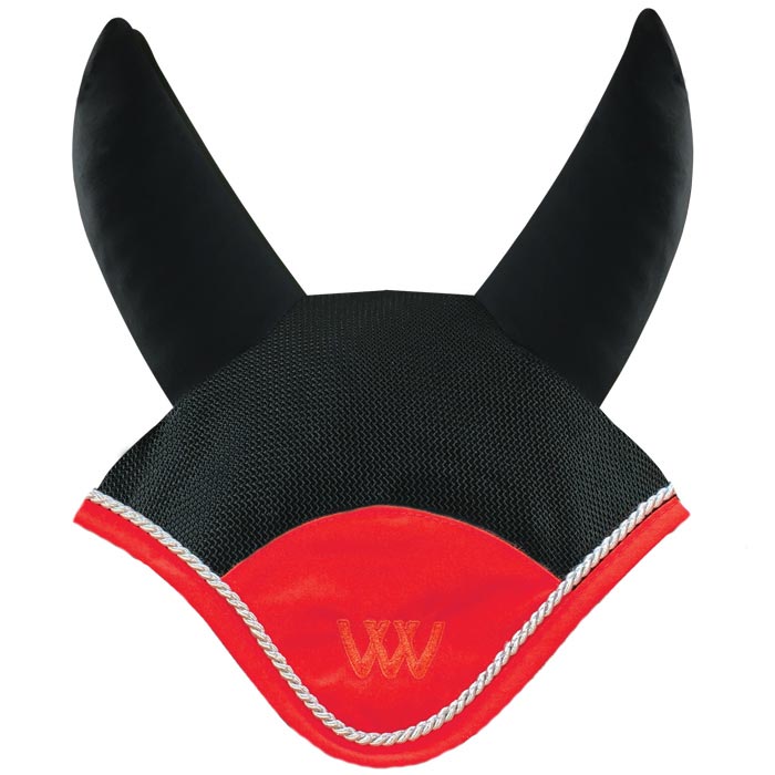 Woof Wear Colour Fusion Ergonomic Fly Veil #colour_black-royal-red