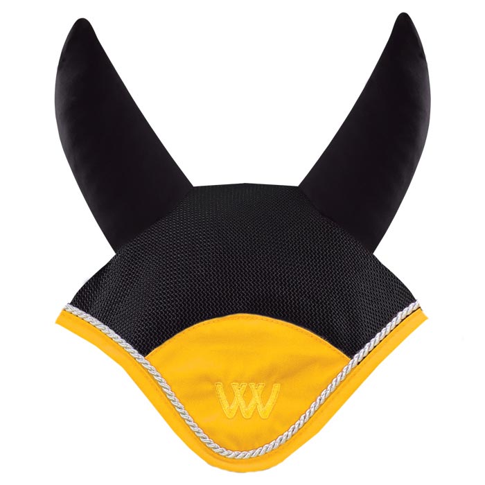 Woof Wear Colour Fusion Ergonomic Fly Veil #colour_black-sunshine-yellow