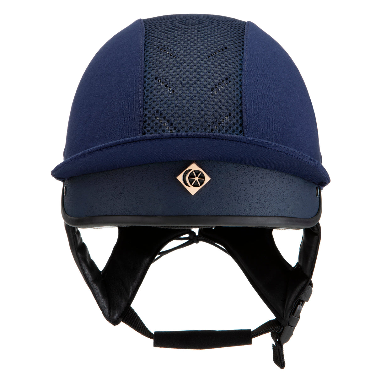 Charles Owen Harlow MS1 Pro Jockey Skull #colour_navy/rose-gold