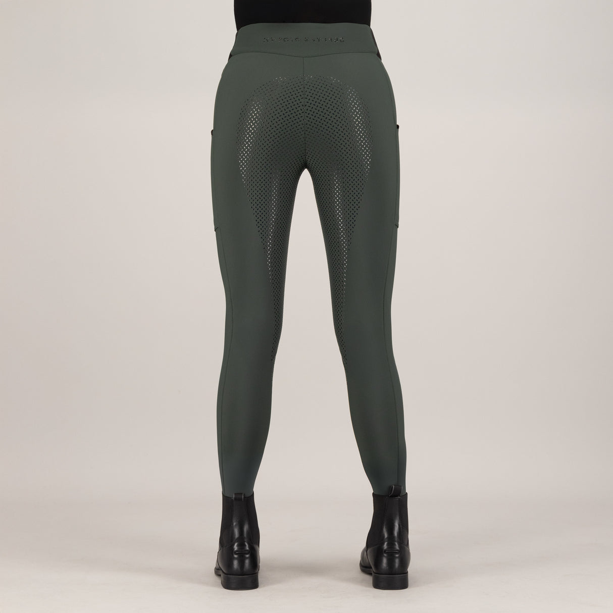 HV Polo Estrelle Full Grip Riding Tights #colour_duck-green