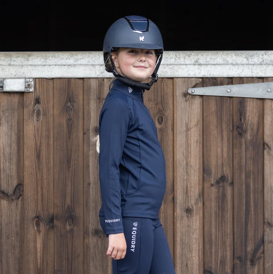 EQUIDRY Children's Water Repellent Base Layer #colour_navy-white