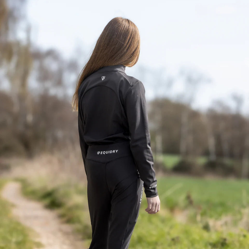 EQUIDRY Children's Water Repellent Base Layer #colour_black-white