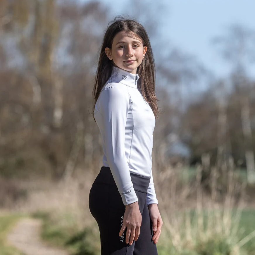 EQUIDRY Children's Water Repellent Base Layer #colour_white-grey