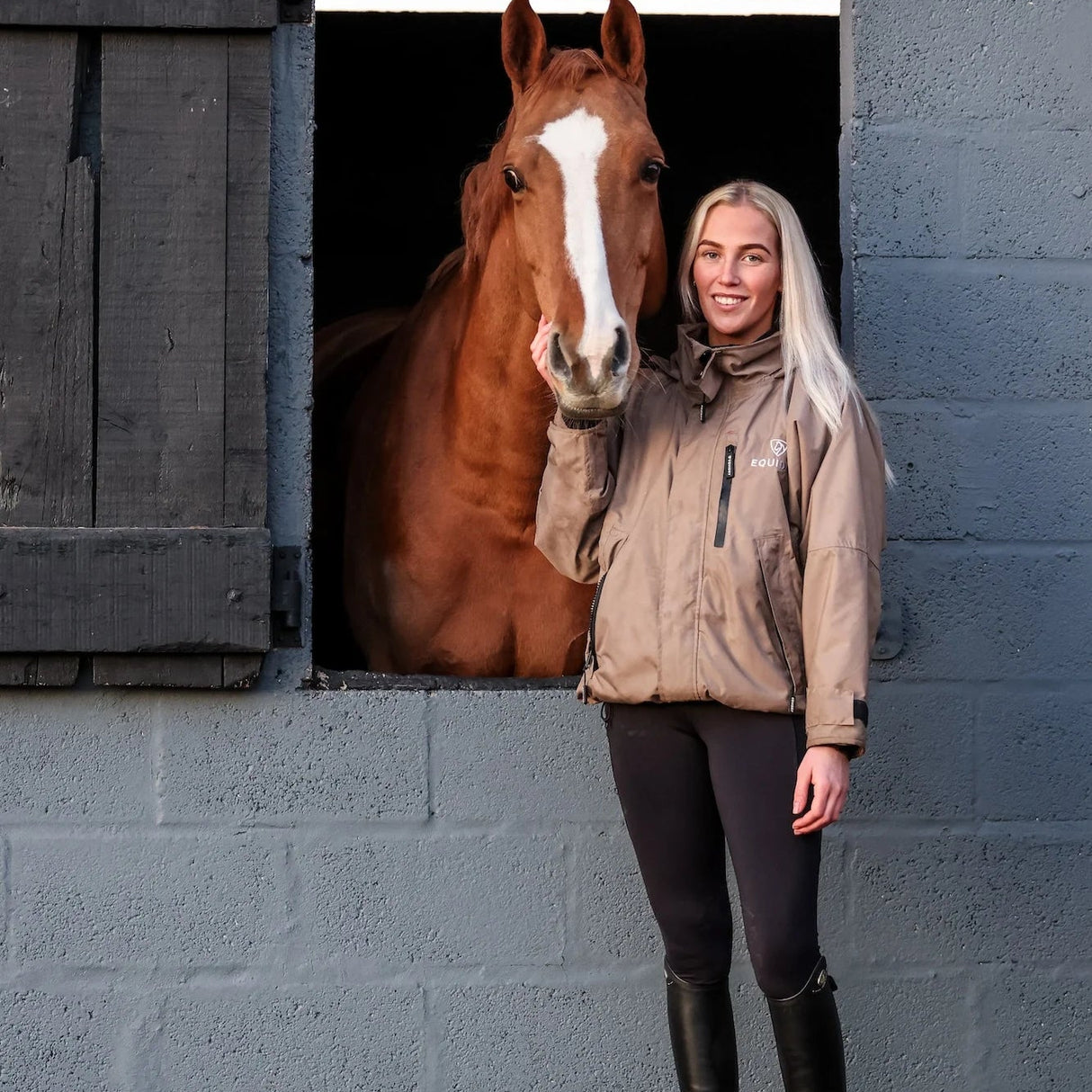 EQUIDRY Women's Thin Fleece Shortie #colour_taupe