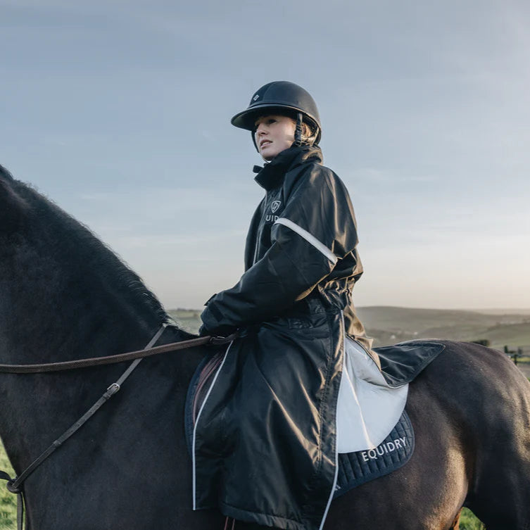 EQUIDRY Women's Thin Fleece Reflective Evolution #colour_black-black