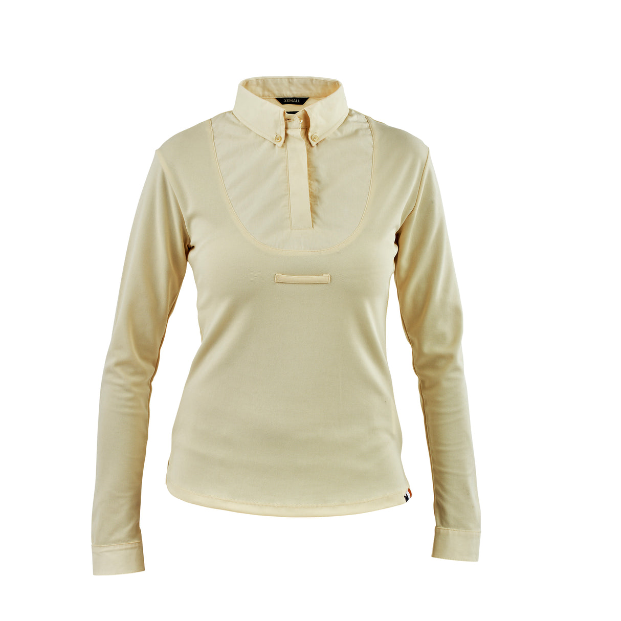 Shires Aubrion Long Sleeve Ladies Tie Shirt #colour_yellow