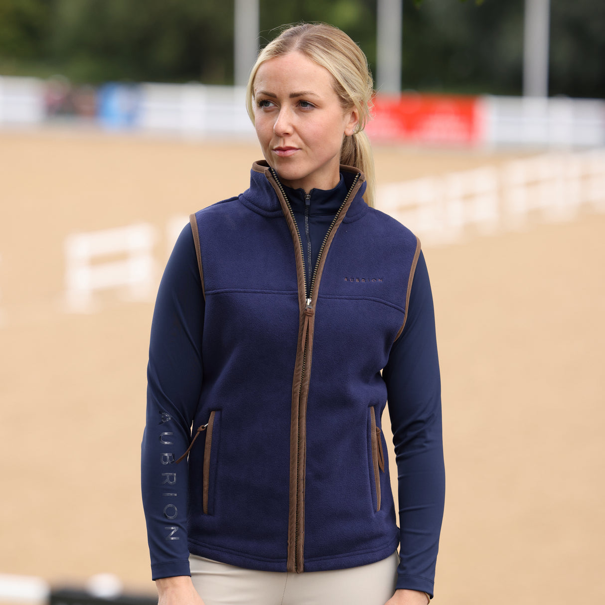 Shires Aubrion Core Ladies Fleece Gilet #colour_navy