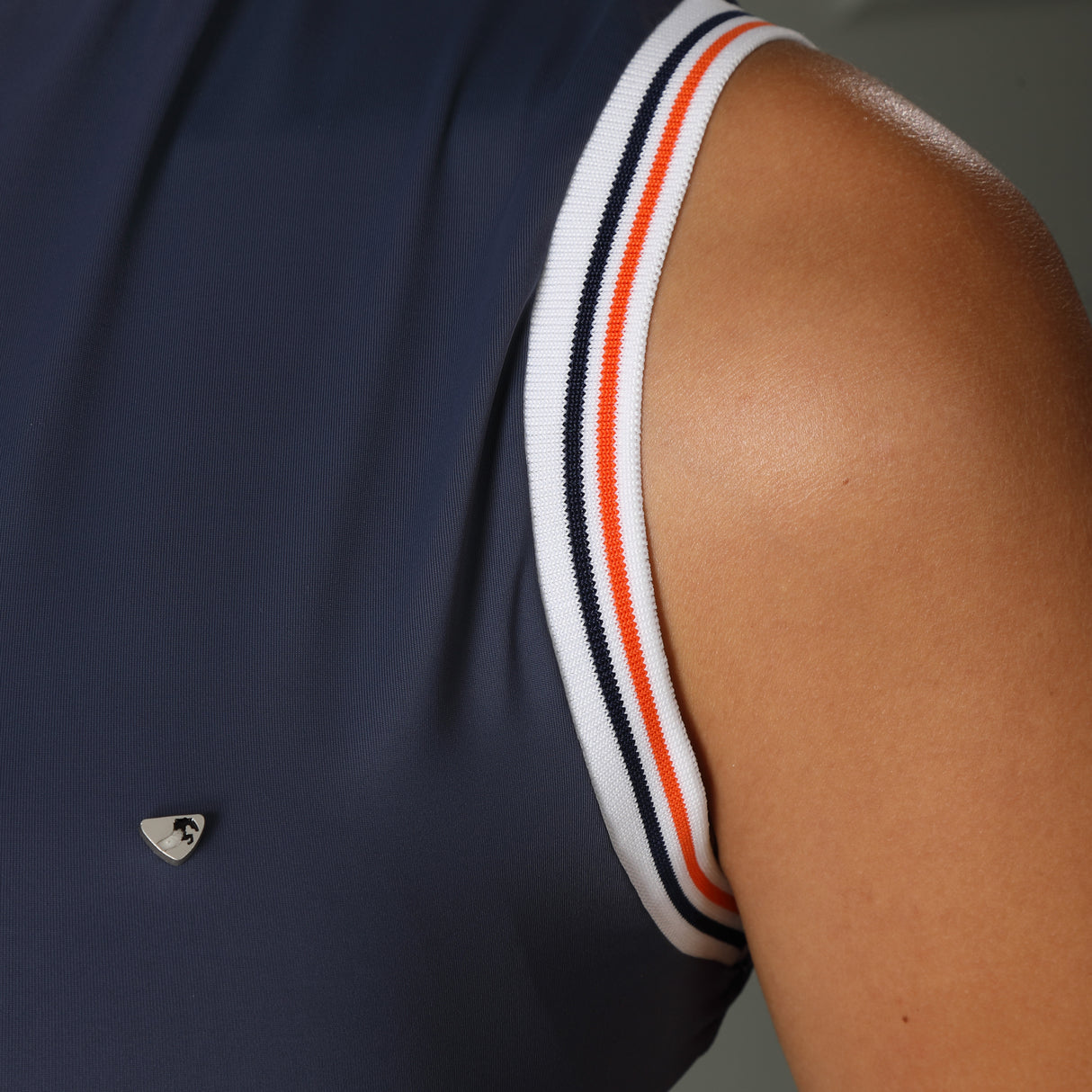 Shires Aubrion Arcaster Young Rider Sleeveless Shirt #colour_navy