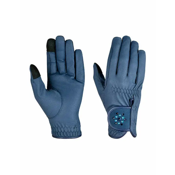 Dublin Everyday Bling Riding Gloves #colour_navy