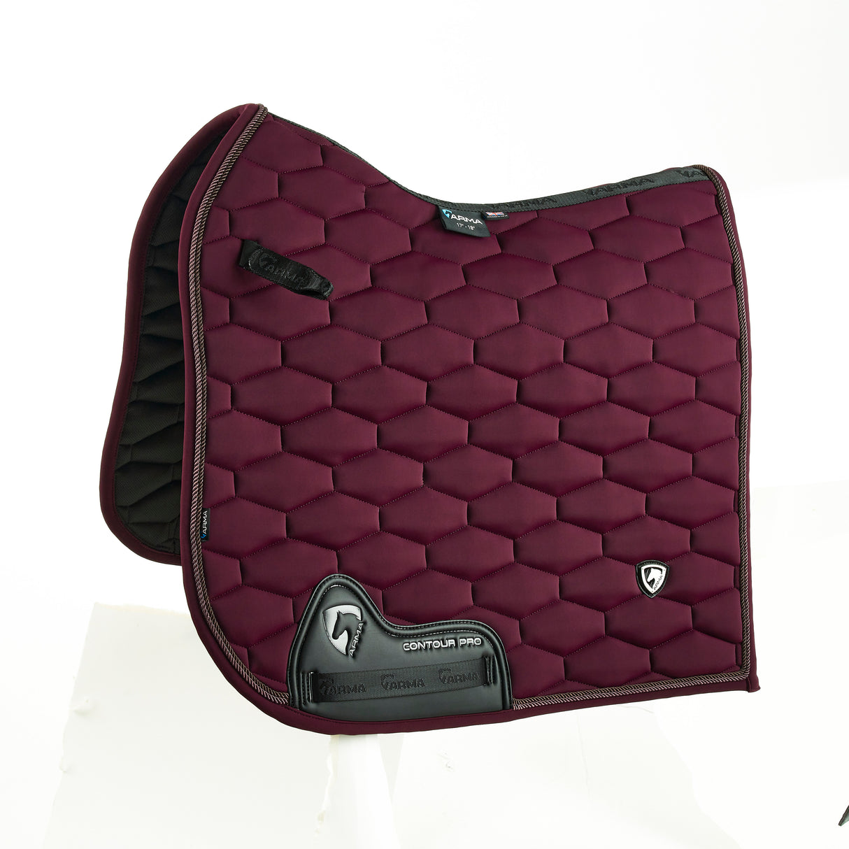 Shires Arma Eltar Dressage Saddlecloth #colour_black-cherry