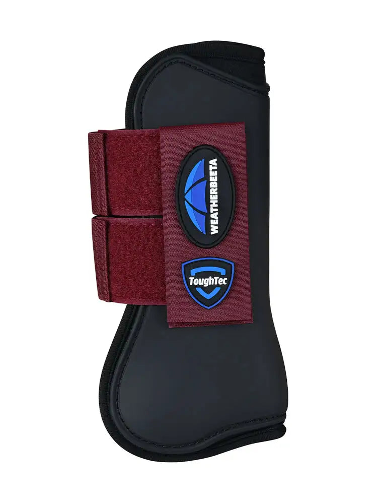 Tough-Tec Prime Open Front Boots #colour_black-maroon