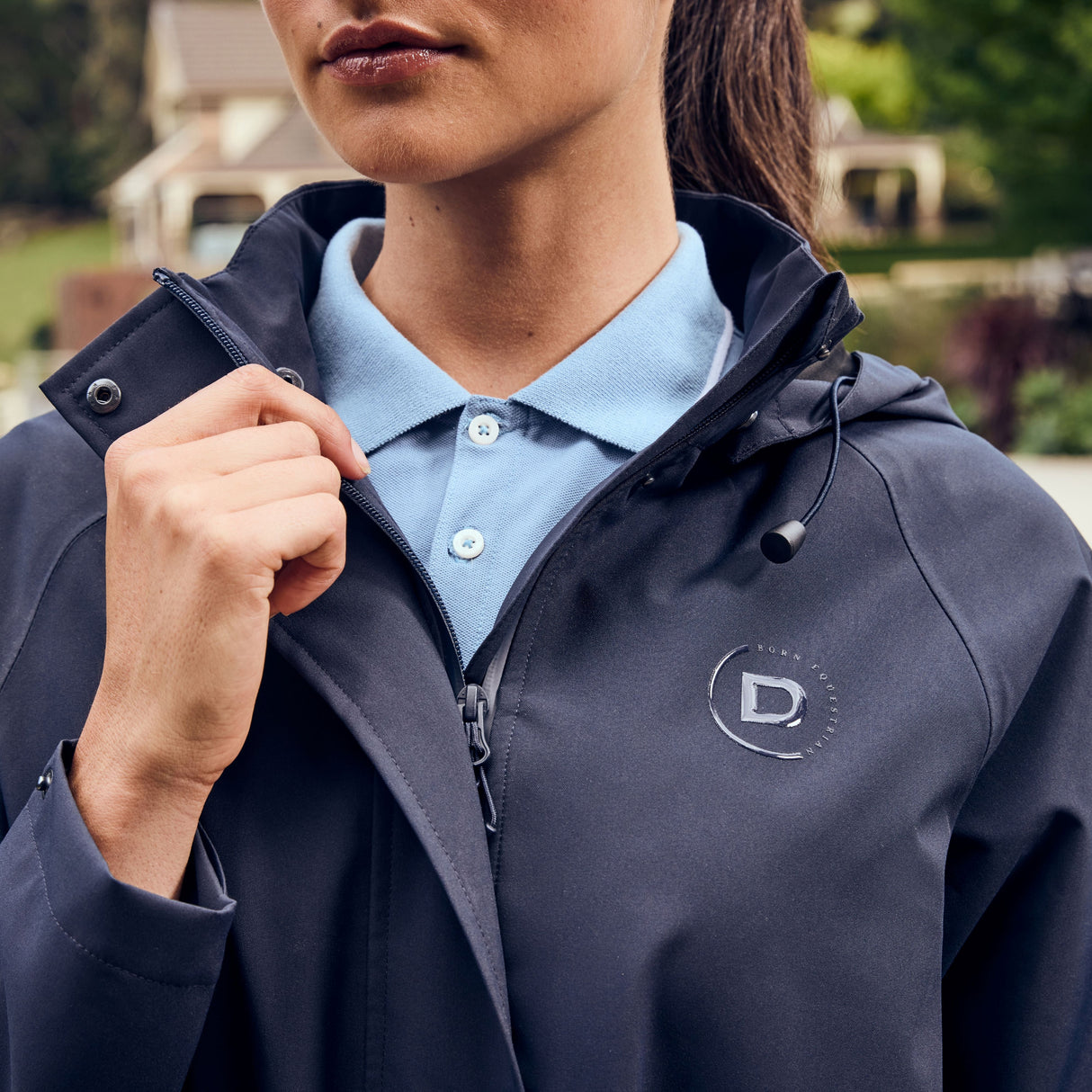 Dublin Ladies Wet Weather Long Jacket #colour_navy