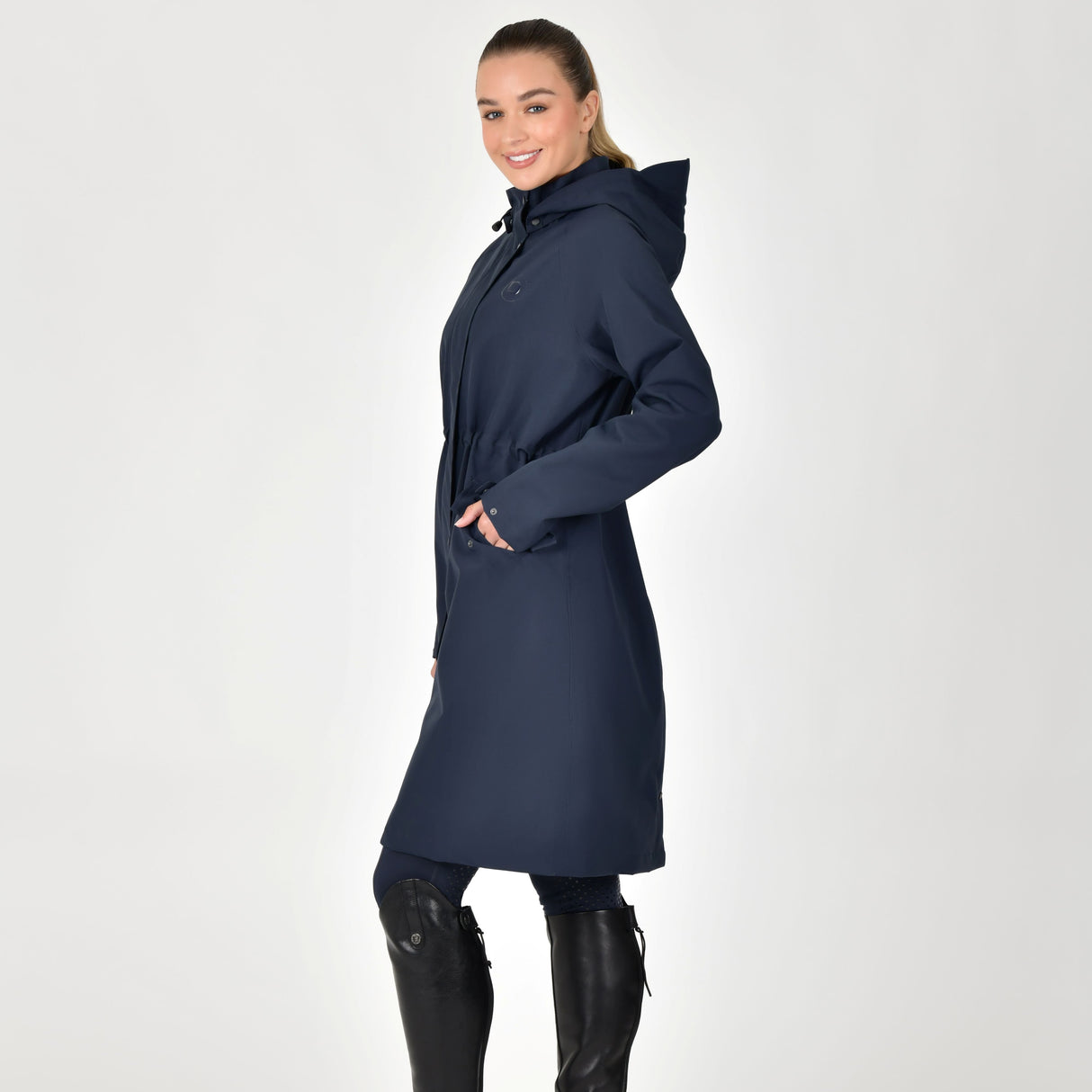 Dublin Ladies Wet Weather Long Jacket #colour_navy