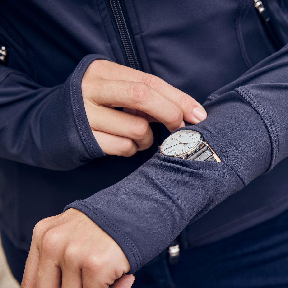 Dublin Ladies Versatile Fitted Zip Through Jacket #colour_navy