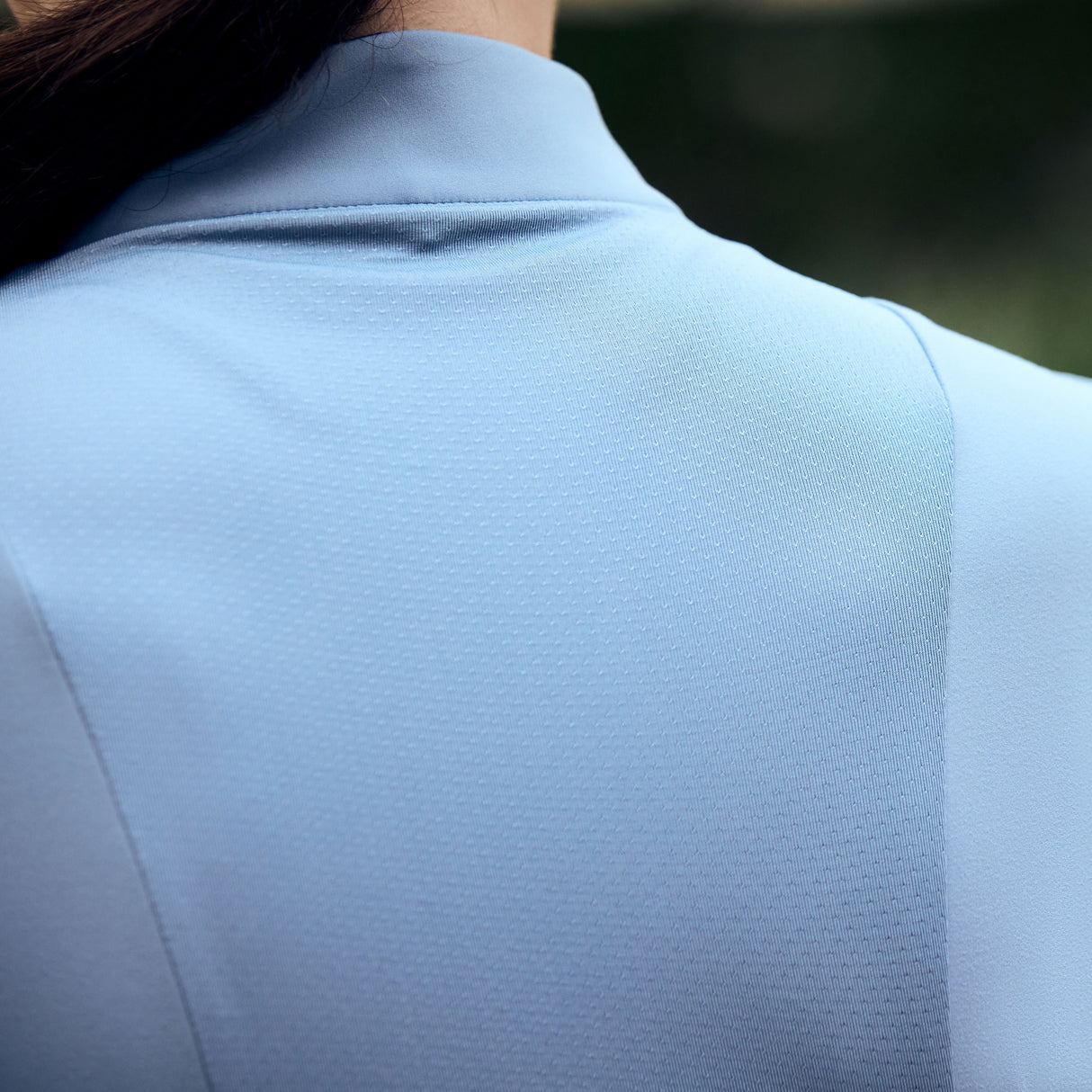 Dublin Ladies Brushed Long Sleeve Riding Top #colour_blue-fog