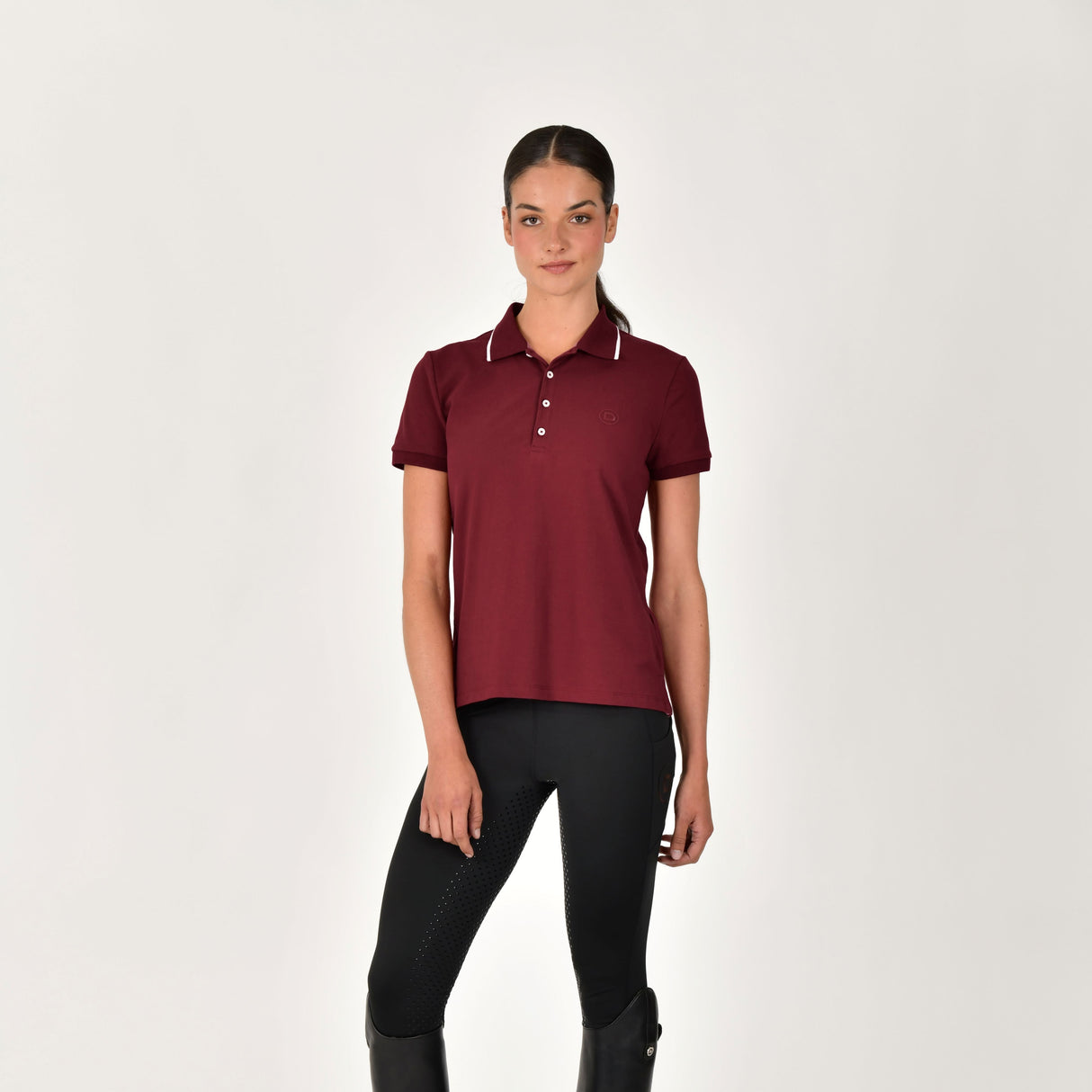 Dublin Ladies Cotton Pique Short Sleeve Polo #colour_cabernet