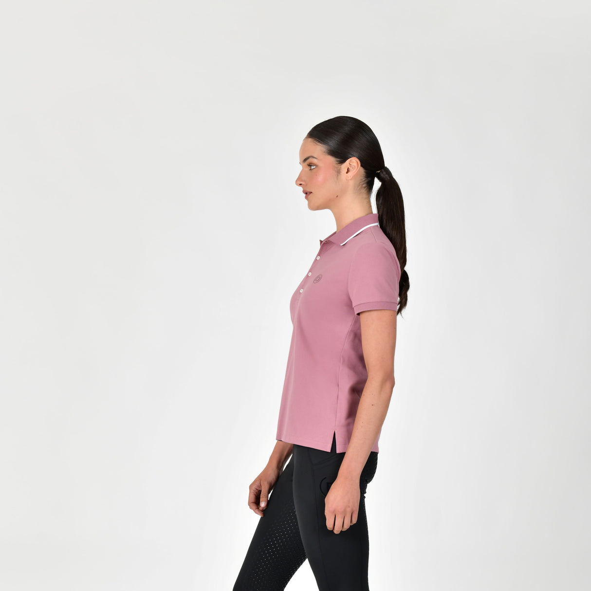 Dublin Ladies Cotton Pique Short Sleeve Polo #colour_dusty-rose