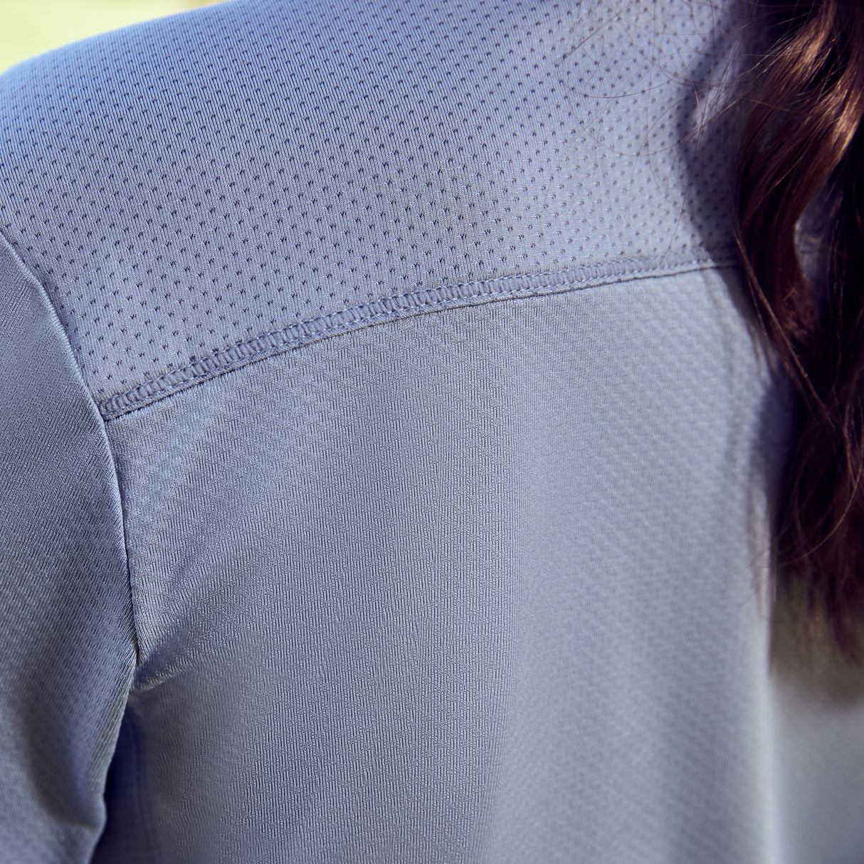 Dublin Children's Breathable Long Sleeve Riding Top #colour_blue-fog