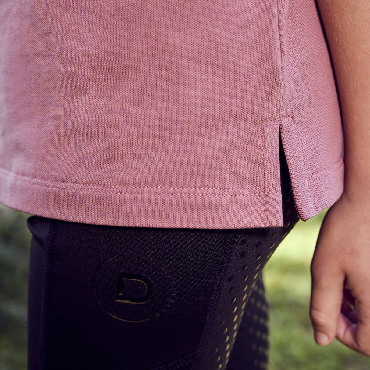 Dublin Children's Cotton Pique Short Sleeve Polo #colour_dusty-rose