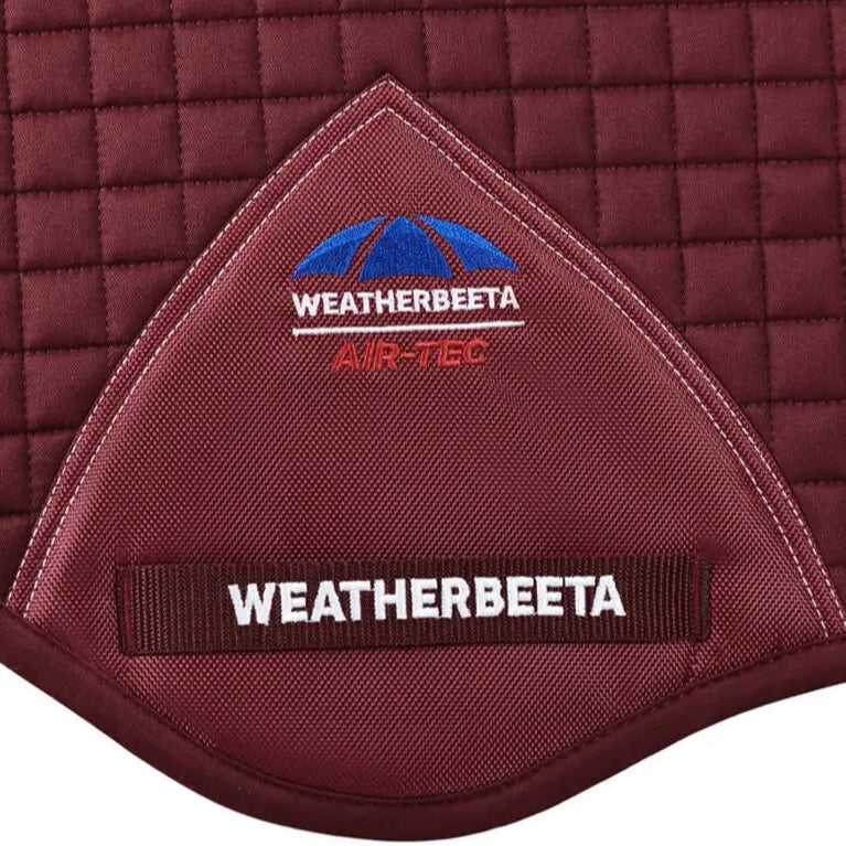 Weatherbeeta Prime Air-Tec Jump Shaped Saddle Pad #colour_burgundy