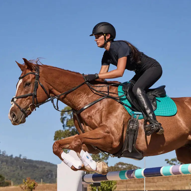 Weatherbeeta Prime Air-Tec Jump Shaped Saddle Pad #colour_dark-turquoise