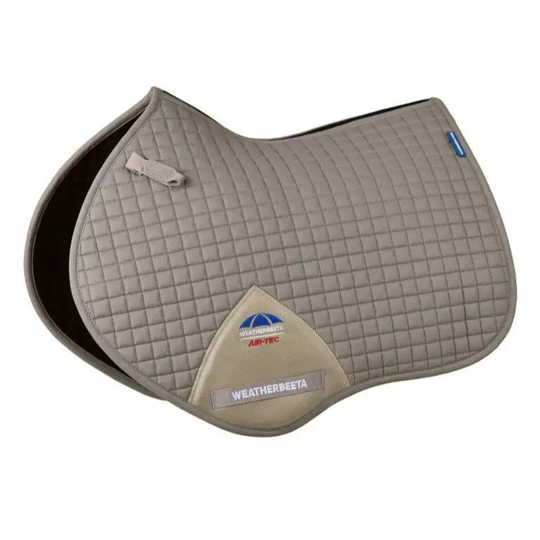 Weatherbeeta Prime Air-Tec Jump Shaped Saddle Pad #colour_natural-clay