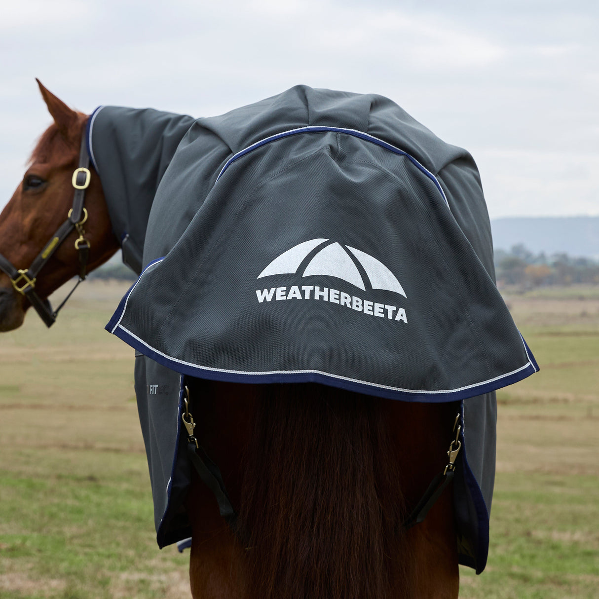 Weatherbeeta Comfitec Ultra 100G Detach-A-Neck Turnout #colour_charcoal