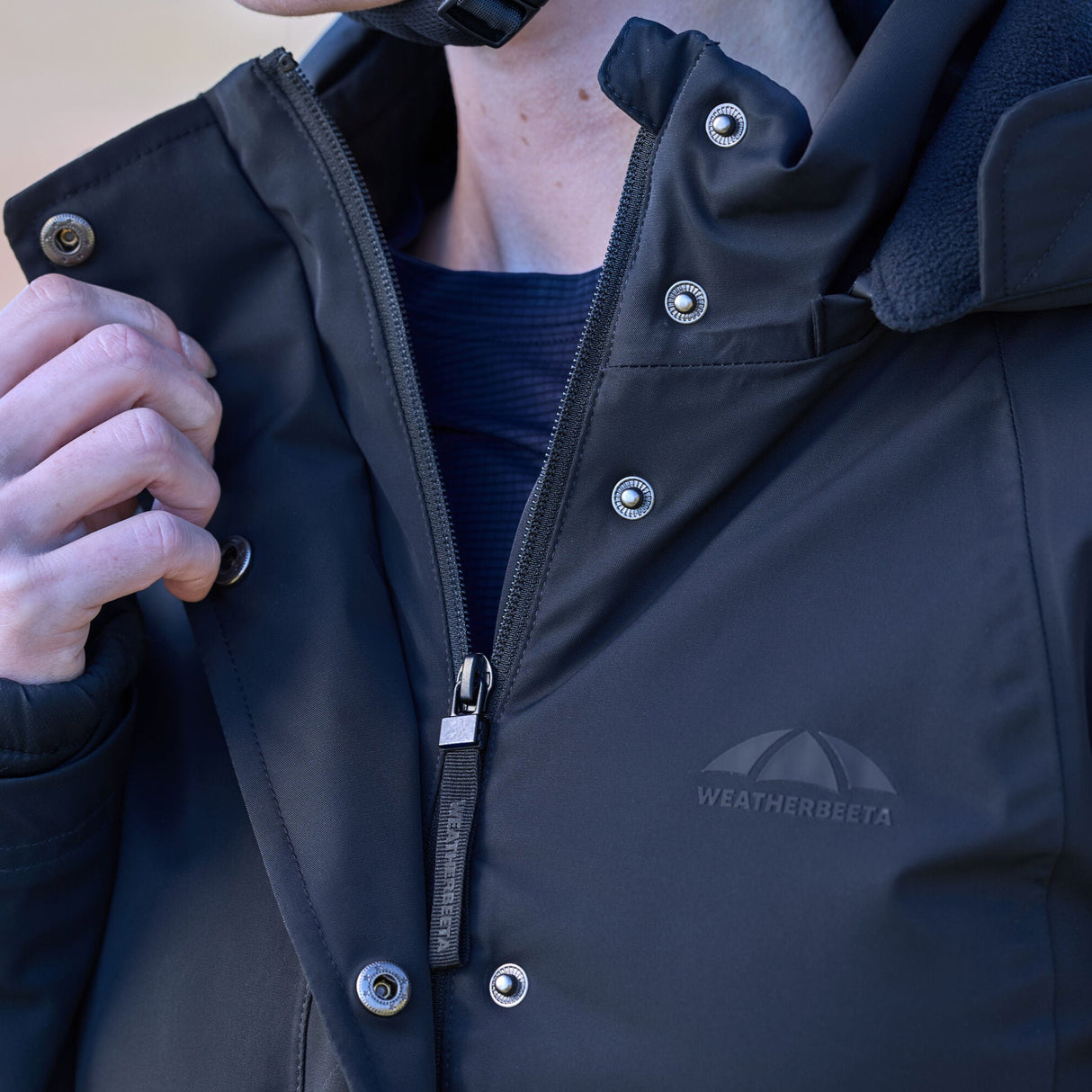 Weatherbeeta Ladies Protect Jacket With High Neck #colour_navy