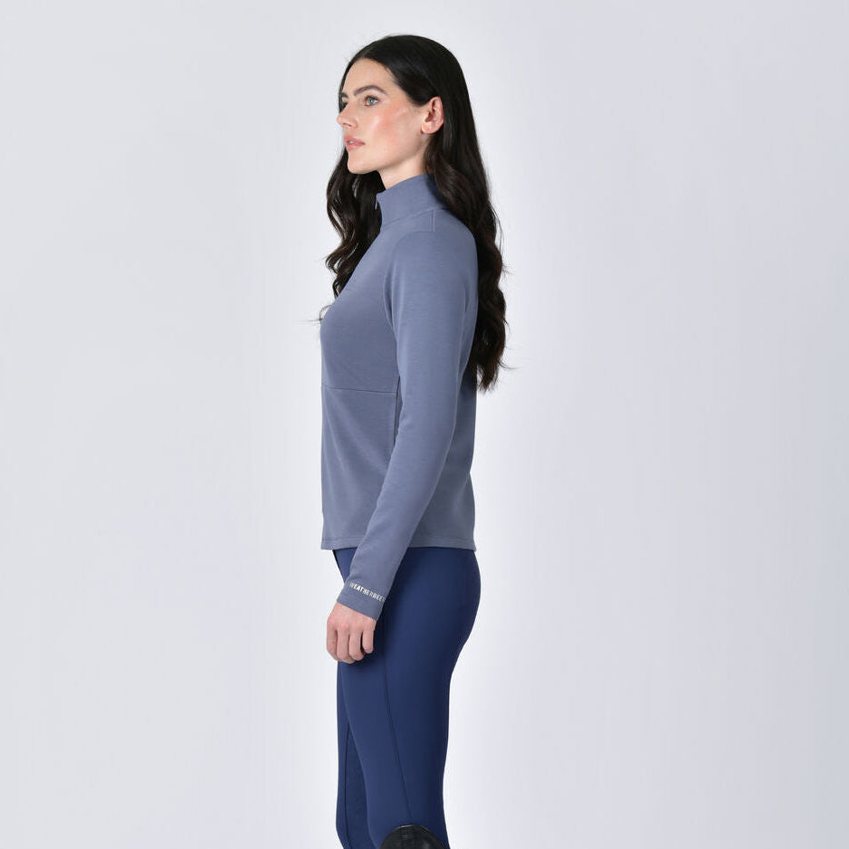 Weatherbeeta Ladies Copper 1/2 Zip Long Sleeve Mid-Layer #colour_skate-blue