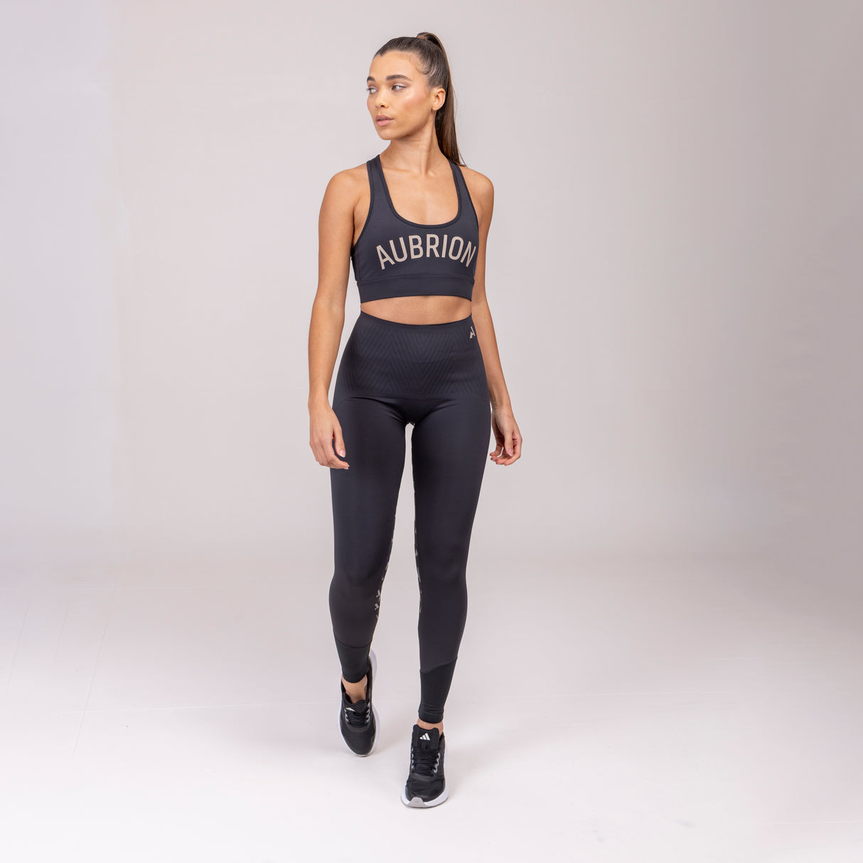 Shires Aubrion Ladies React Sculpt Riding Tights #colour_shadow