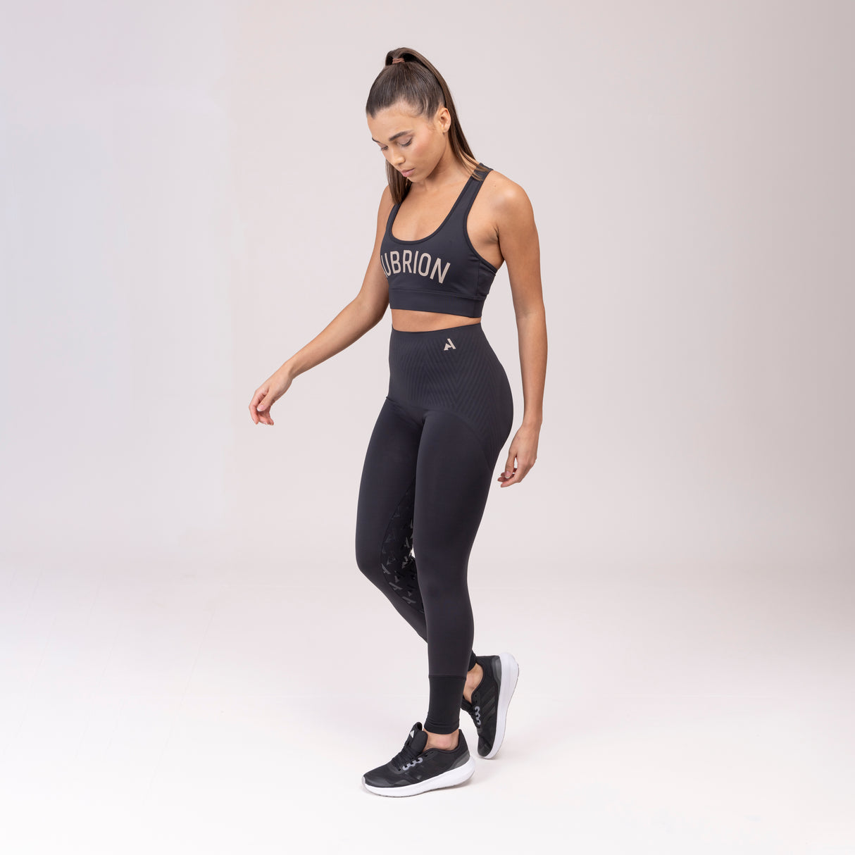 Shires Aubrion Ladies React Sculpt Riding Tights #colour_shadow