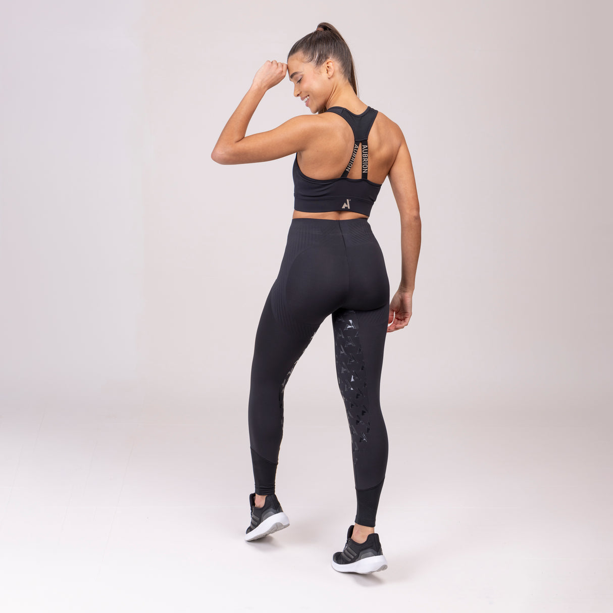 Shires Aubrion Ladies React Sculpt Riding Tights #colour_shadow