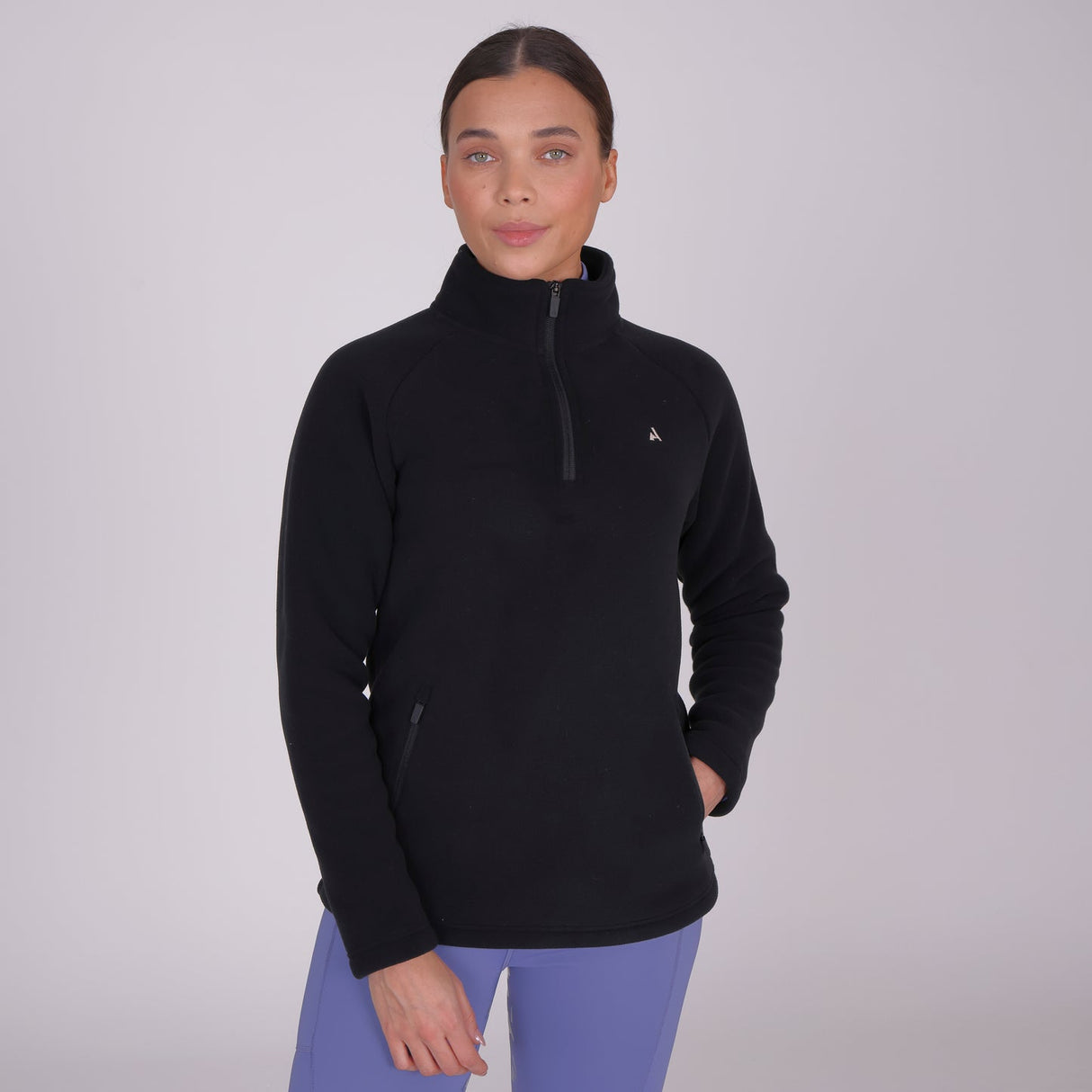 Shires Aubrion React Ladies Half Zip Fleece #colour_shadow