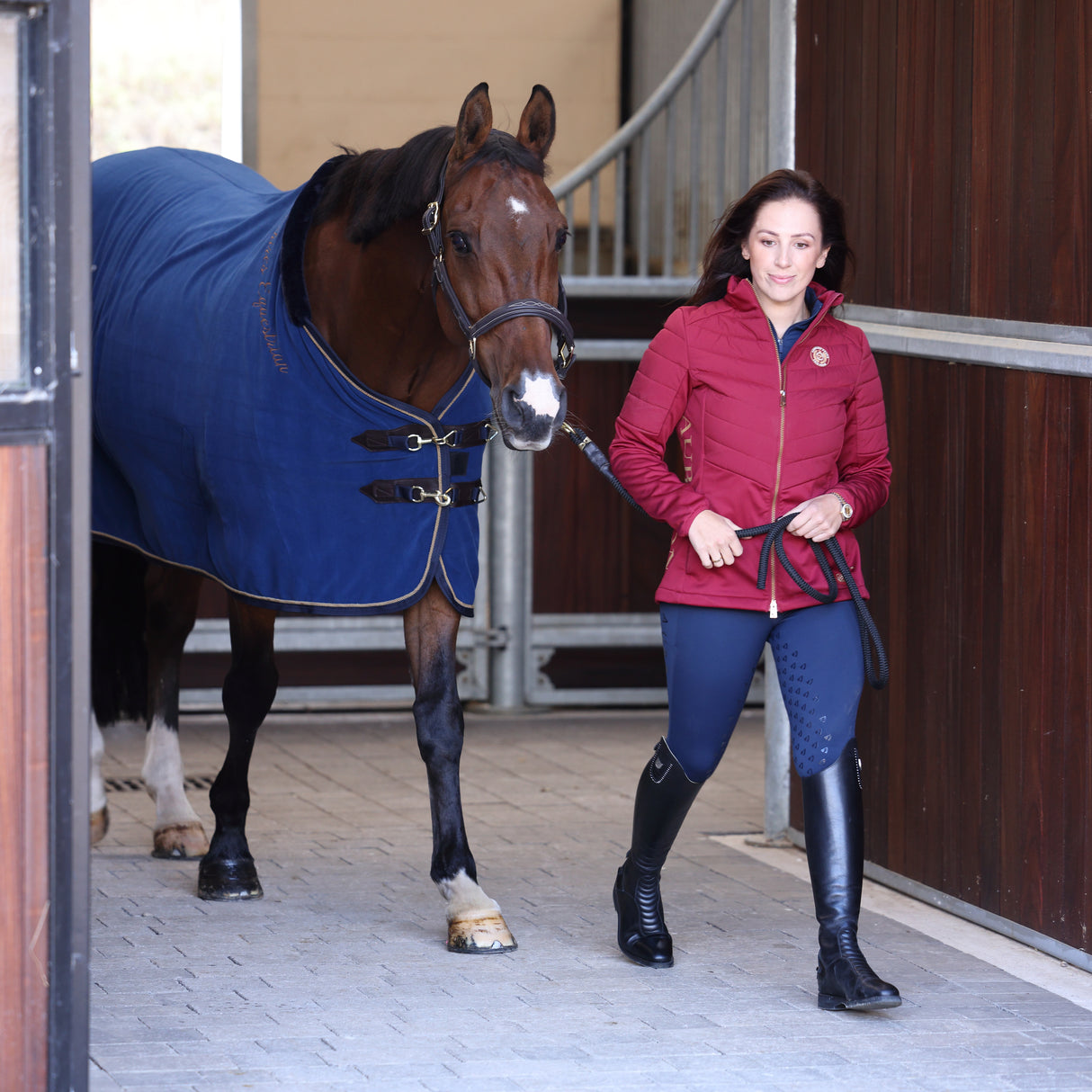 Shires Deluxe Fleece Show Rug #colour_navy
