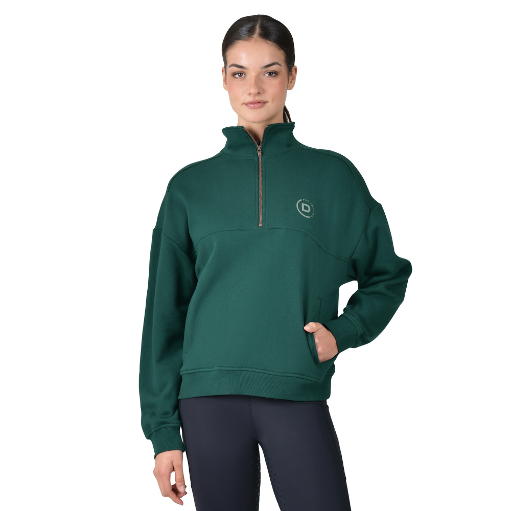 Dublin Ladies 1/4 Zip Fleece Pullover #colour_dark-emerald-green