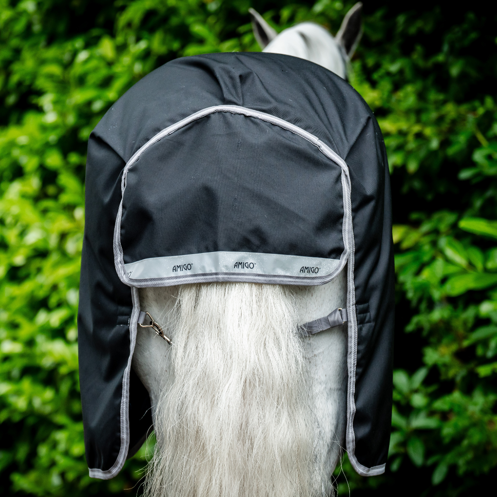 Horseware Ireland Amigo 1200D 100g Turnout Rug #colour_black-titanium-grey-silver