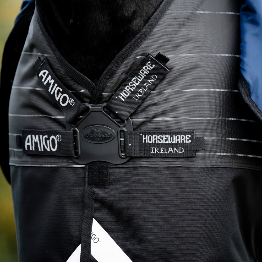 Horseware Ireland Amigo 1200D FieldSafe Reflectech Plus 250g Turnout Rug #colour_black-reflective-black