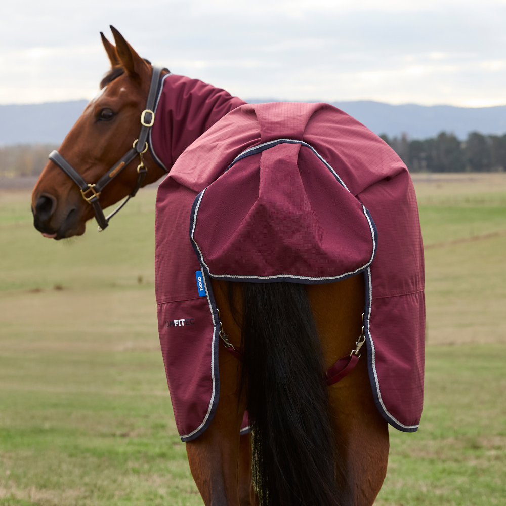 Weatherbeeta Comfitec Prelim 220G Combo Turnout #colour_burgundy-navy