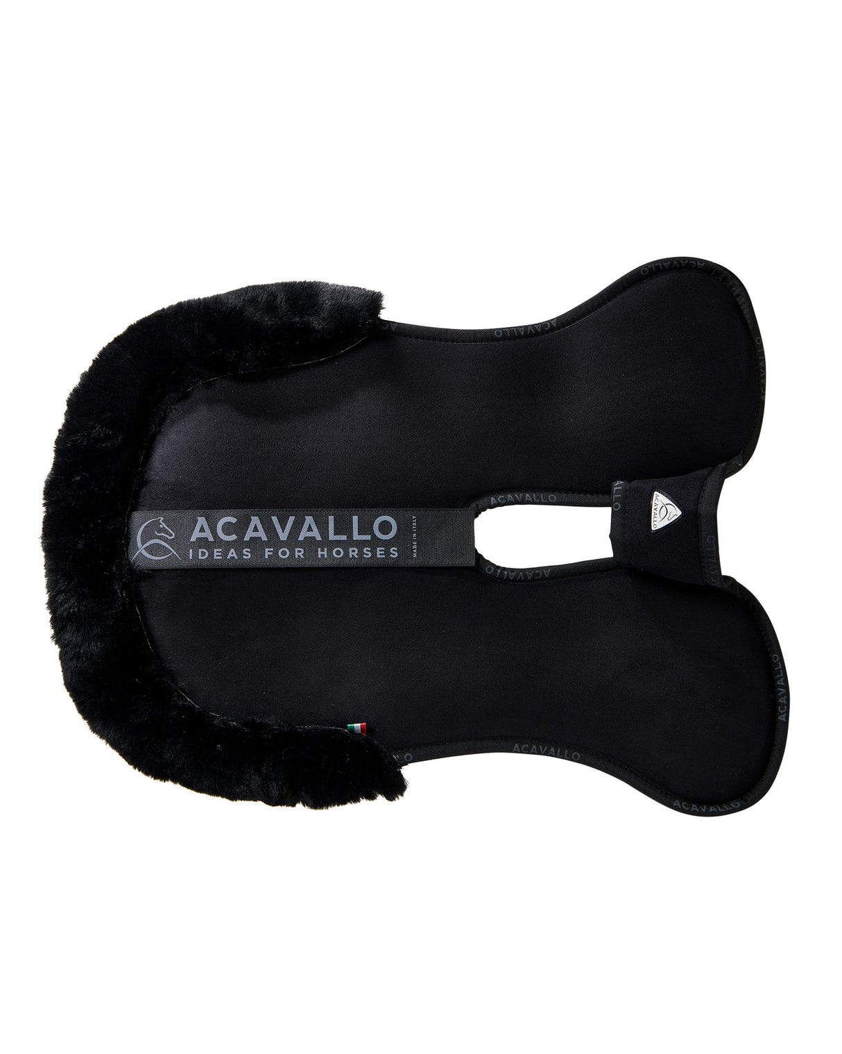Acavallo Pad Piuma-FS WFS-FS Pocket Suede Flat #colour_black-black