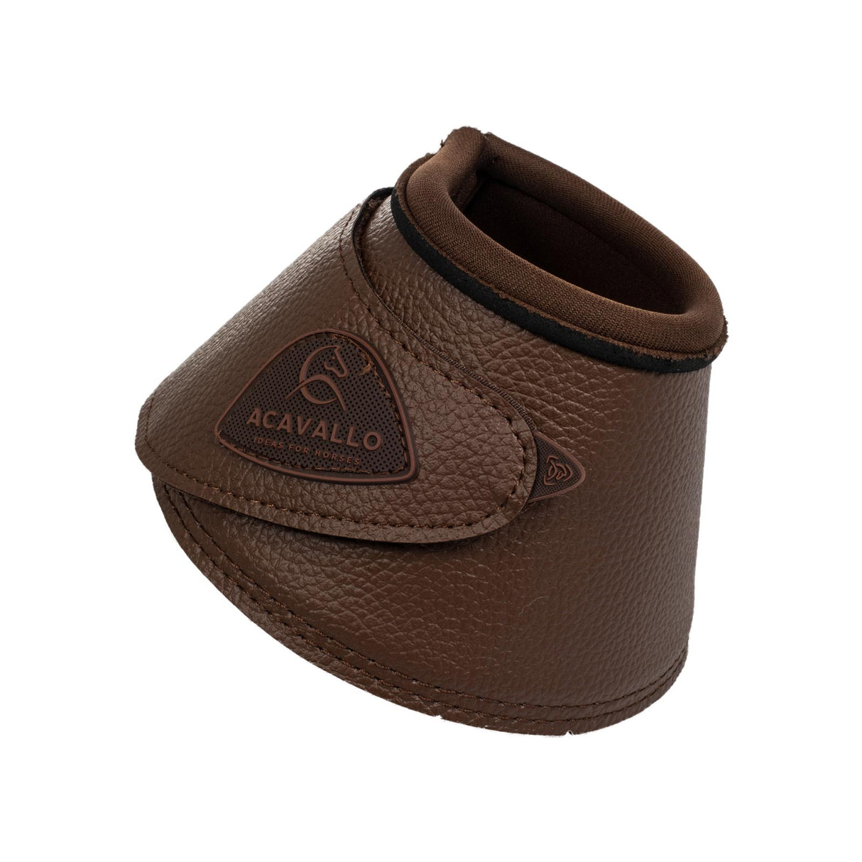 Acavallo Bell Boots Eco-Leather & Hook-And-Loop Closure #colour_brown