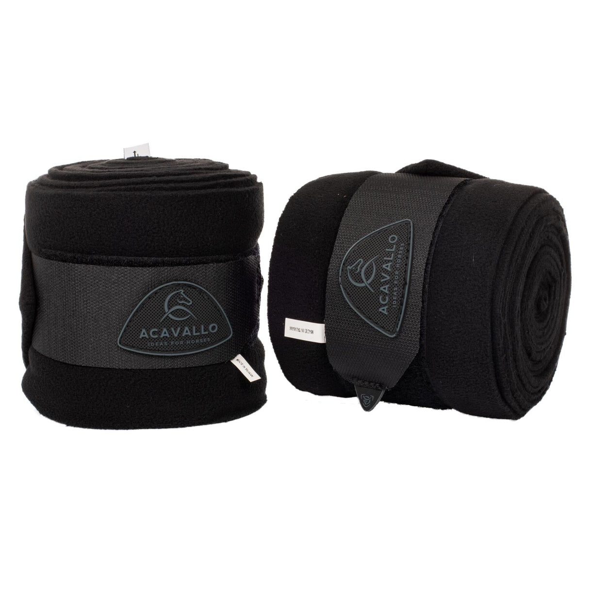 Acavallo Fleece Exercise Bandages Hook-And-Loop Closure Fastening #colour_black