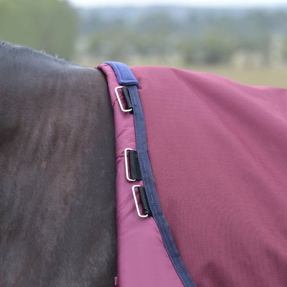 Weatherbeeta Comfitec Essential 220G Turnout #colour_burgundy-navy