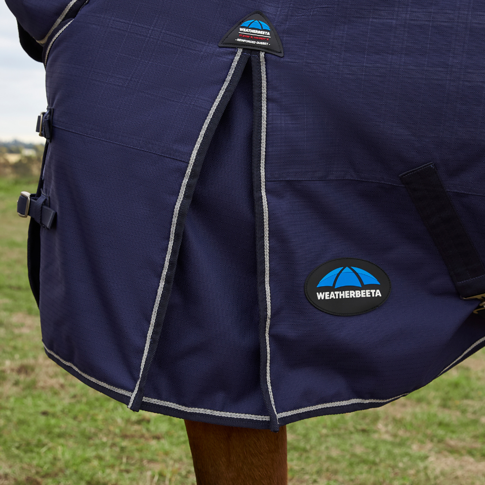 Weatherbeeta Comfitec Prelim 220G Combo Turnout #colour-navy-embossed-plaid