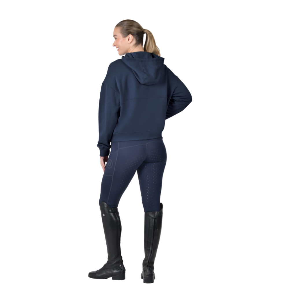 Dublin Ladies 1/4 Zip Hooded Fleece Pullover #colour_navy