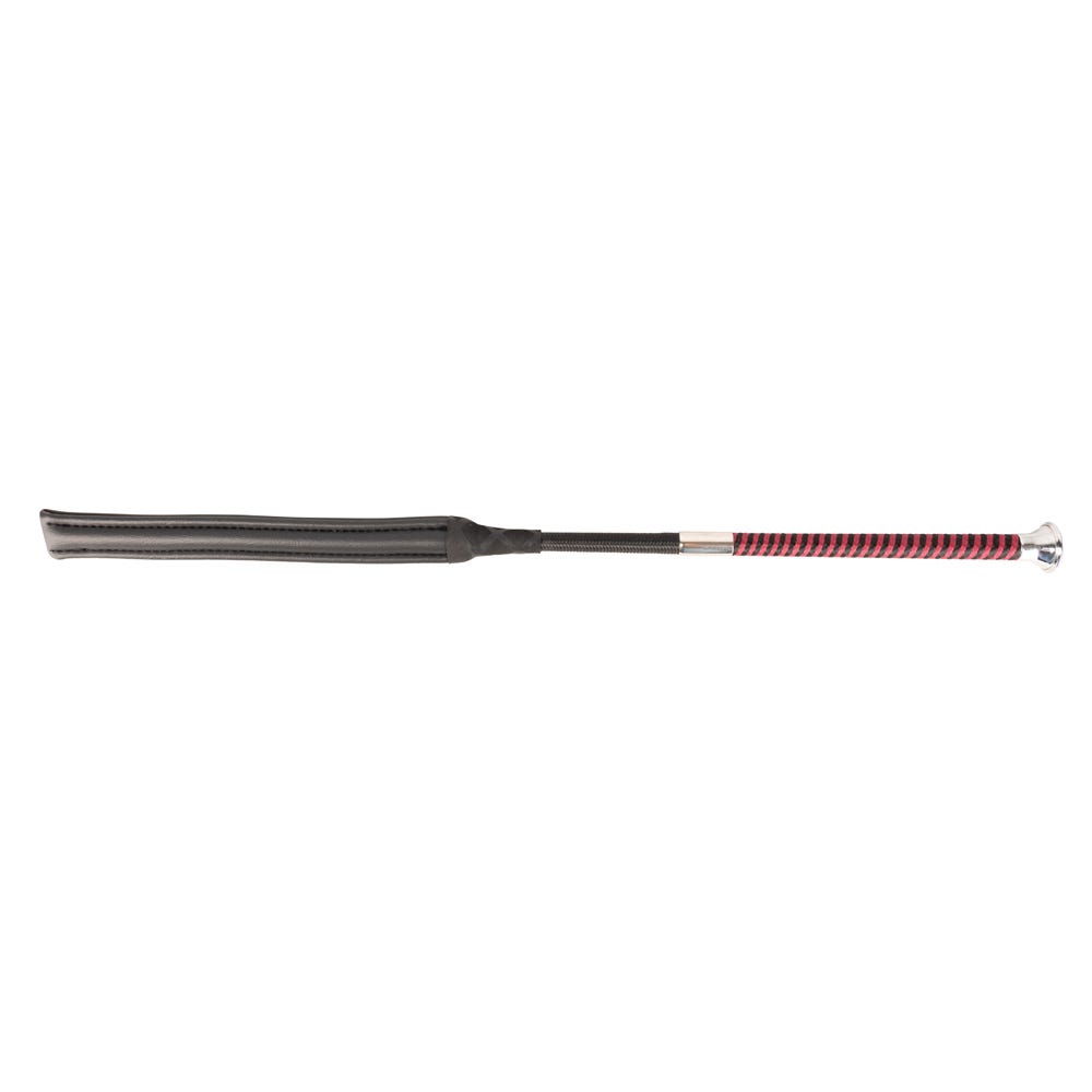 Hy Equestrian Legal Jump Bat with Braided Handle #colour_black-burgundy