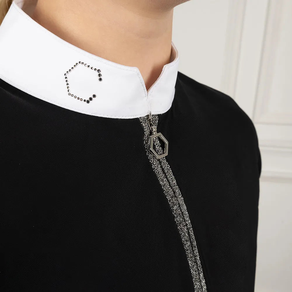 Coldstream Next Generation Long Sleeve Elrick Show Shirt #colour_black