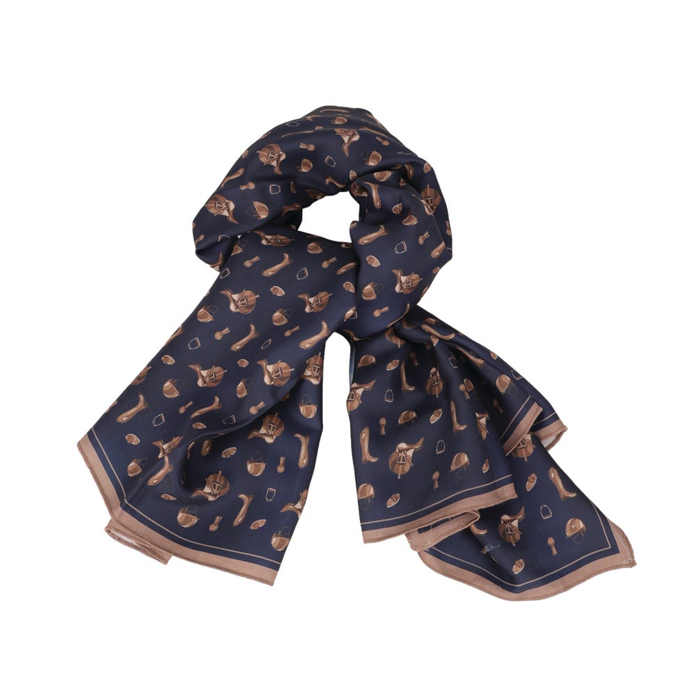 Hy Equestrian Elevate Country Scarf #colour_navy-fossil