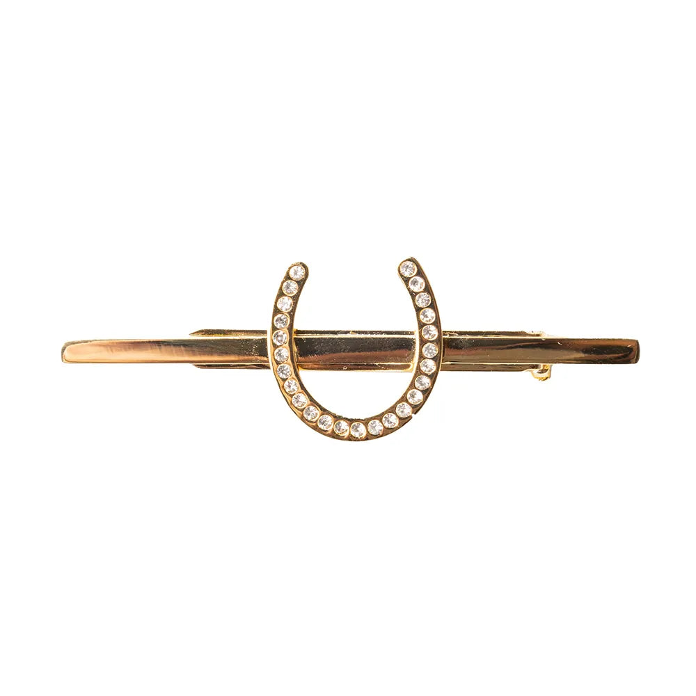 Supreme Products Glitz & Glam Horse Shoe Tie Pin #colour_gold-silver